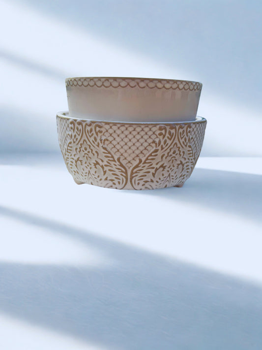 2 in 1 Vintage White Fragrance Warmer